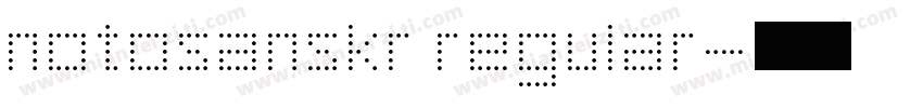 notosanskr regular字体转换